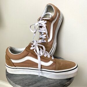 Vans Tan and White Women's Sneakers